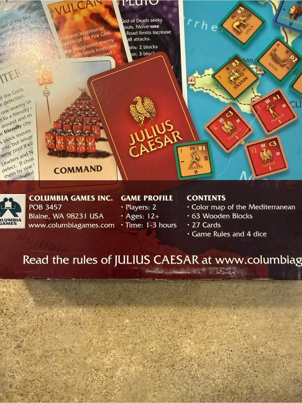 Julius Caesar Roman Civil War Game 49-45 BC by Columbia Games COMPLETE